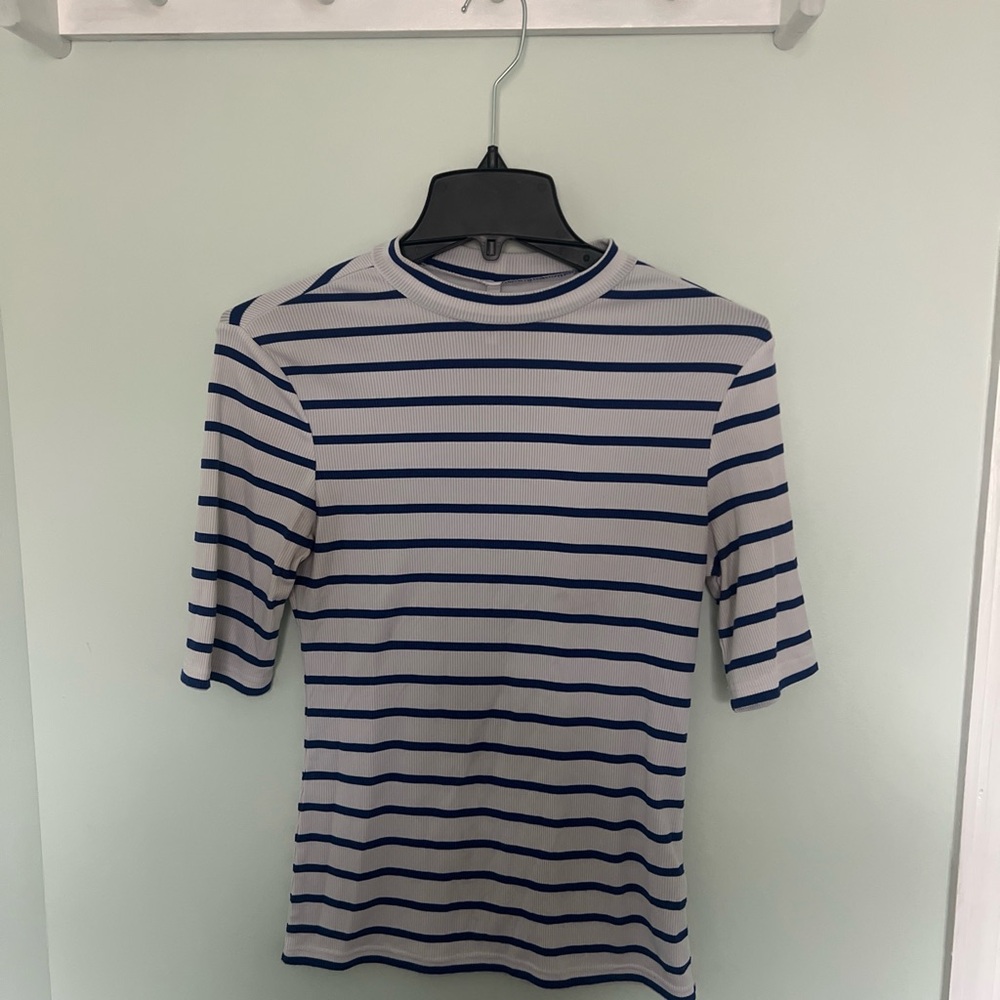 Striped Blue and White T-Shirt